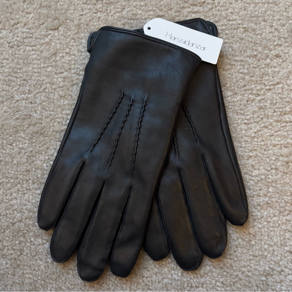 nwt: mens size M lined leather gloves